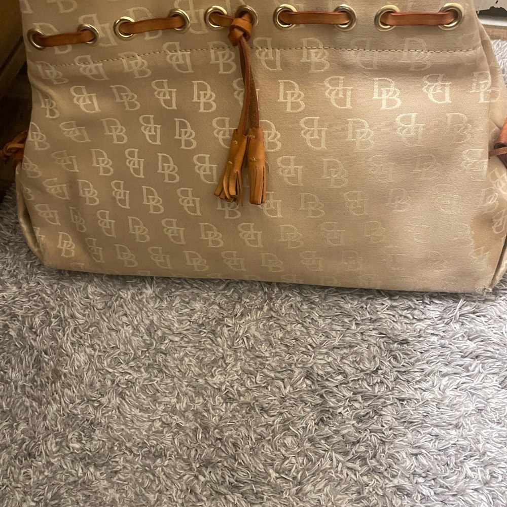 Dooney & Bourke Cream Monogram Shoulder Bag